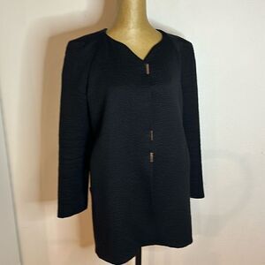 Ba&sh sz 1, M jacket black with gold details wool cotton  blend shoulder detail